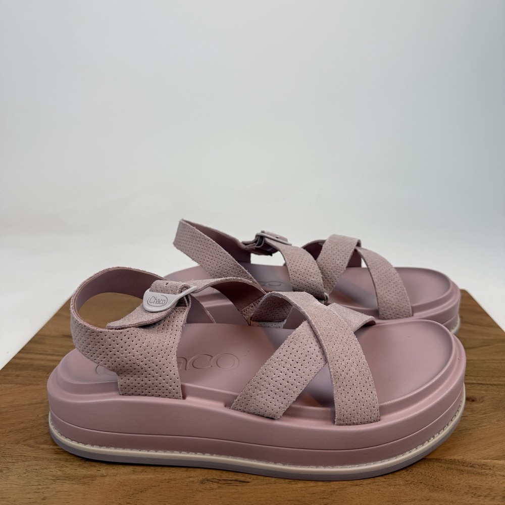 New Womens Chaco Townes Midform Rose Quartz Strappy Outdoor Hiking Sandals Sz 9M - Picture 4 of 8